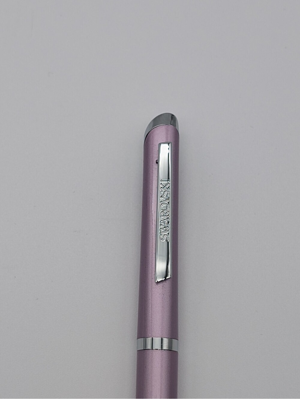 Swarovski Crystalline Ballpoint Pen - Metallic Mauve & Large Crystal - No Box